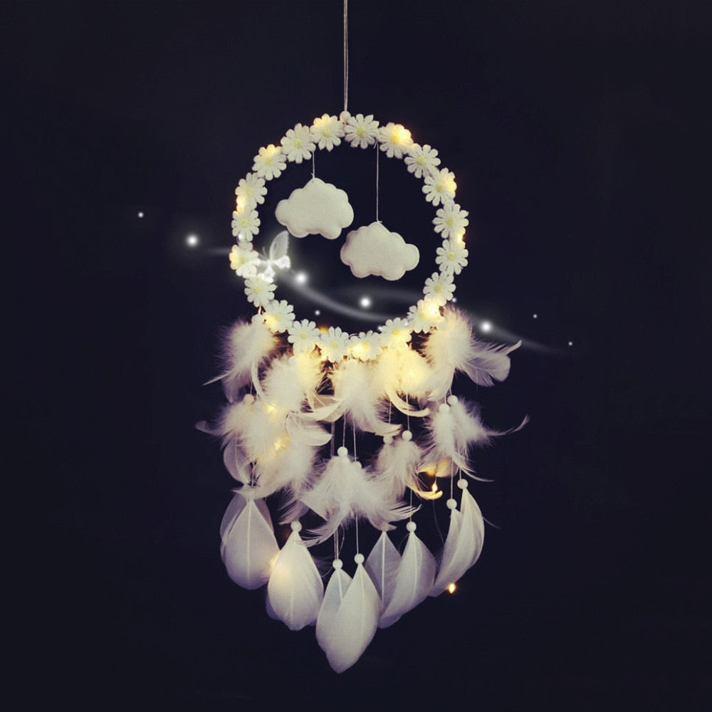 Creative Feather Handicraft Hanging Pendant Original Flowers